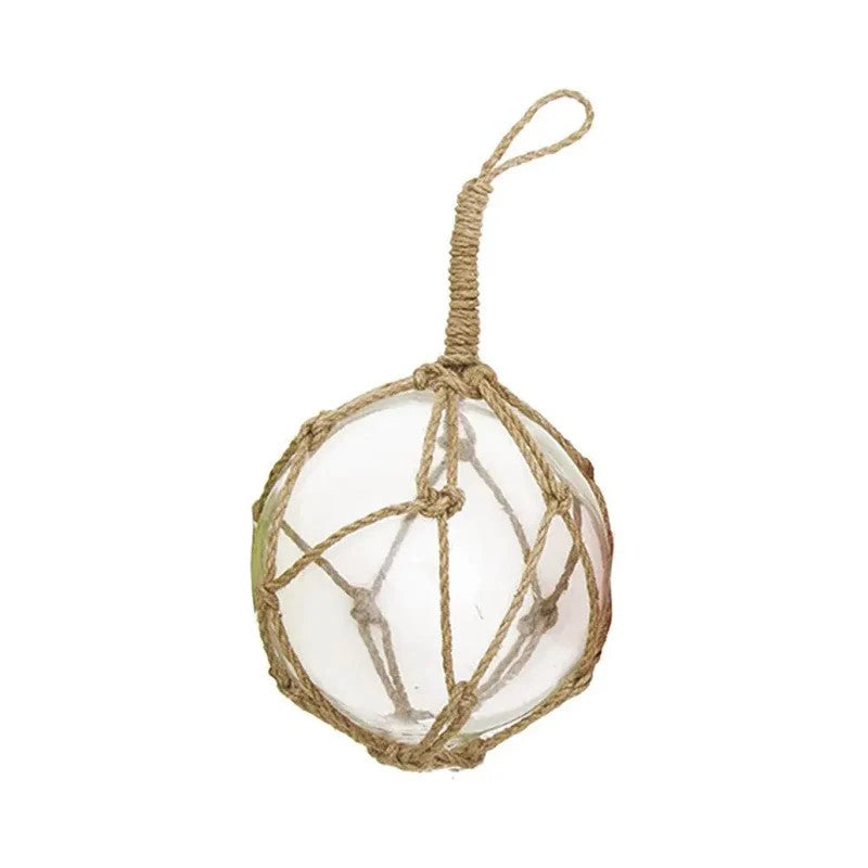 Glass Buoy with Jute Rope