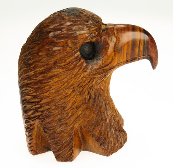 Eagle Bust Wood Figurine