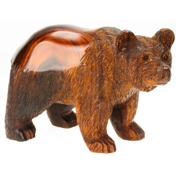 Grizzly Bear Cub Wood Figurine - Mini