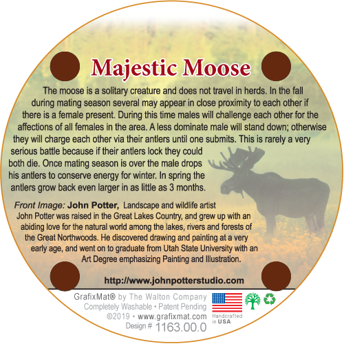Majestic Moose Cork Coaster