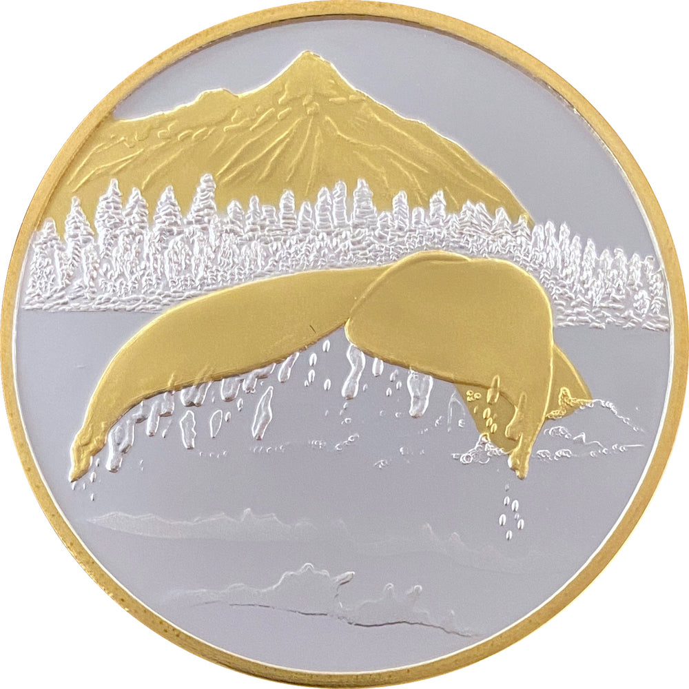 Whale Tail 1oz Gold Medallion