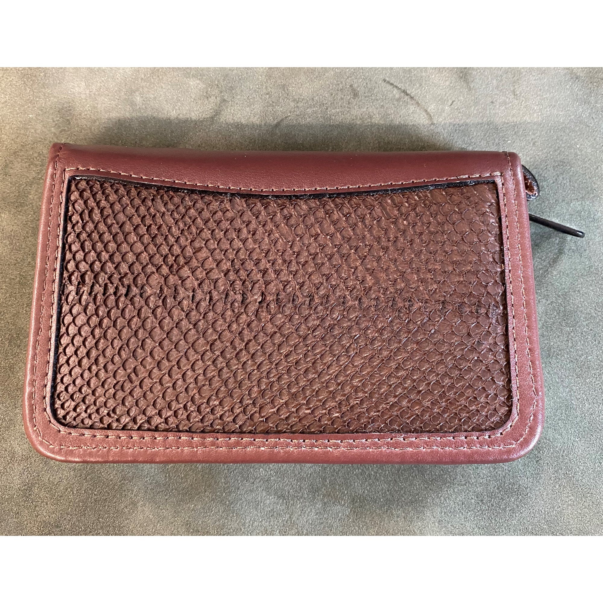 Salmon Leather Fly Wallet with Flies