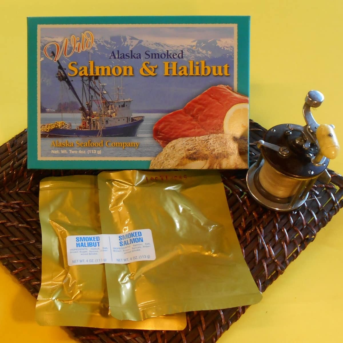 Boxed Smoked Salmon and Halibut