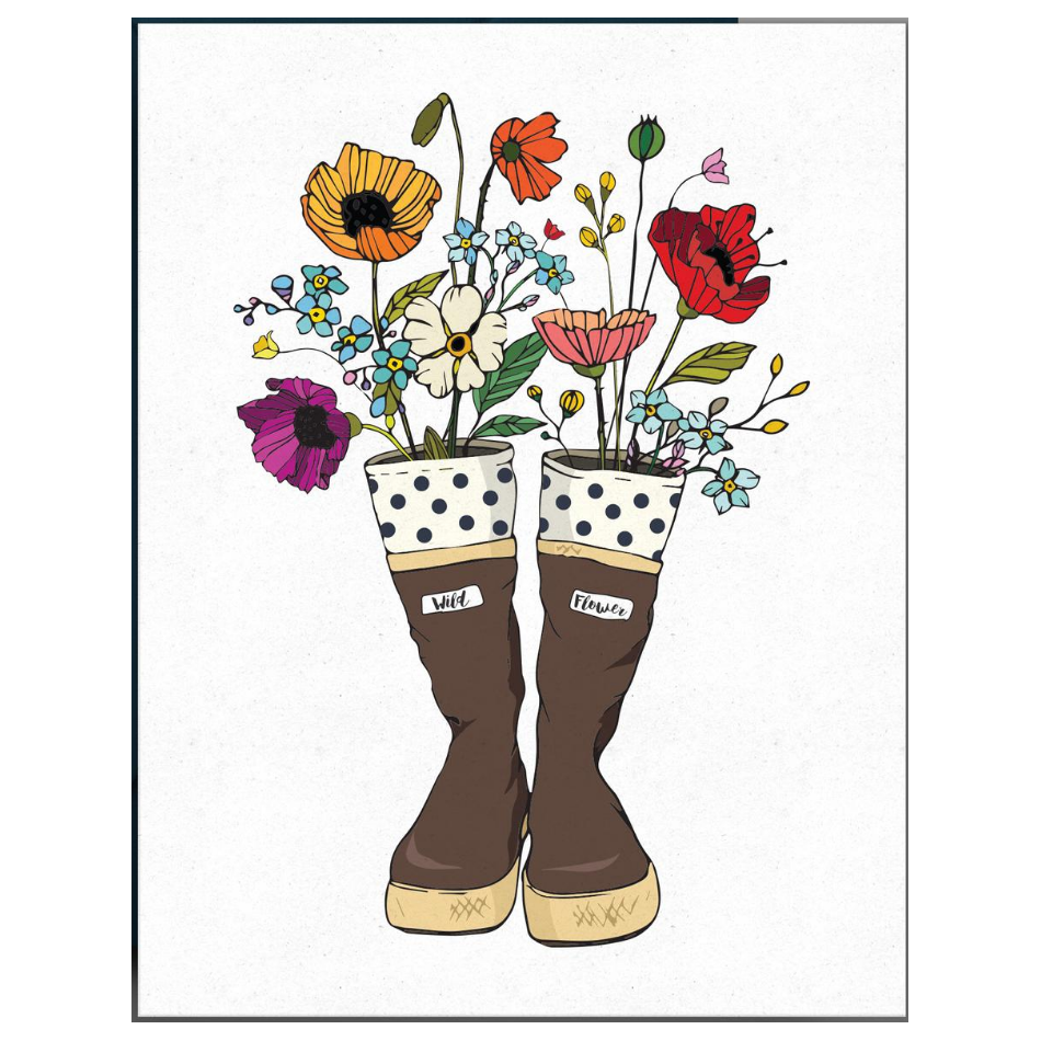 Boots N' Bouquet Print