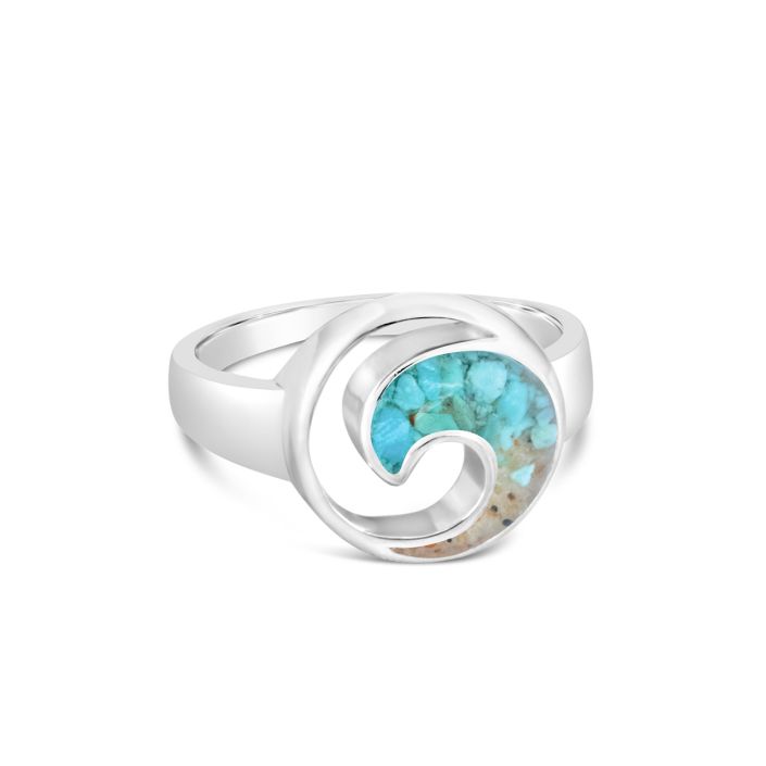 Cresting Wave Ring - Turquoise Gradient
