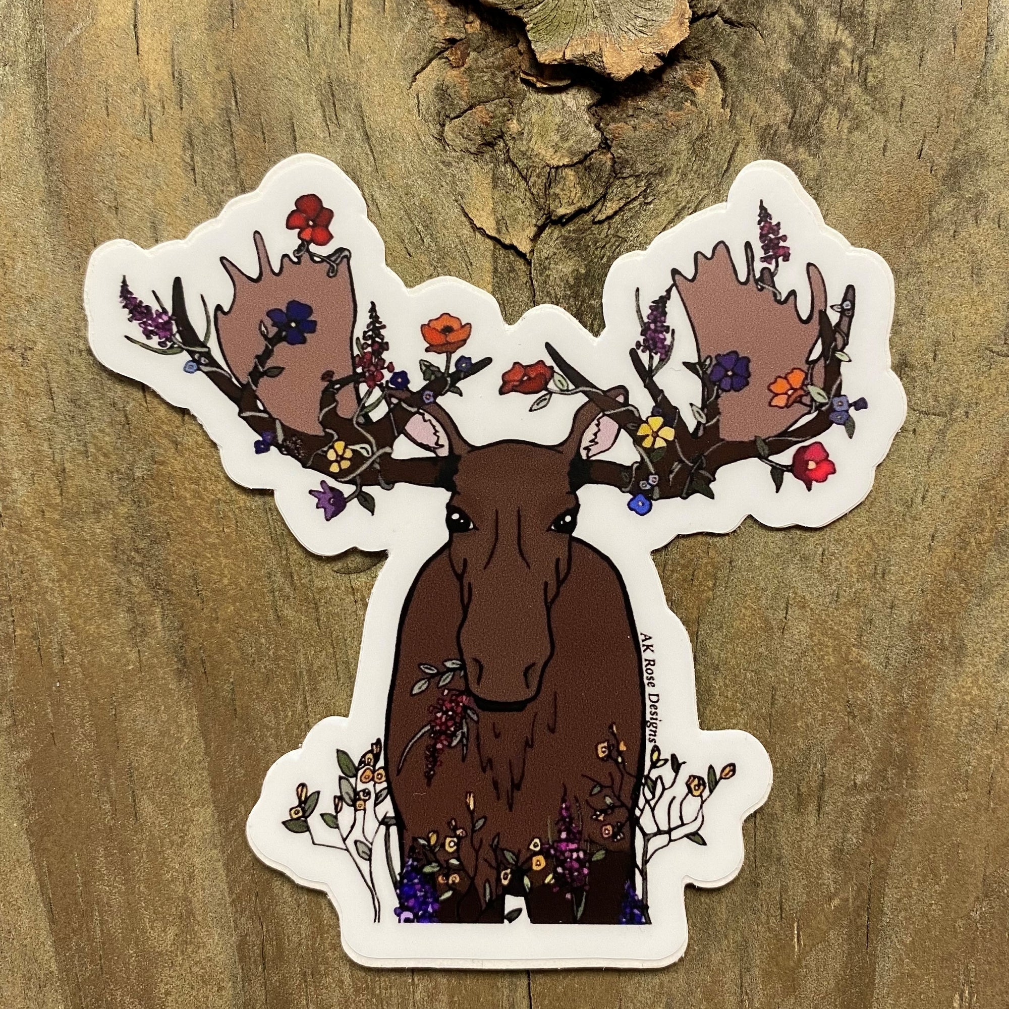 Spring Moose Sticker
