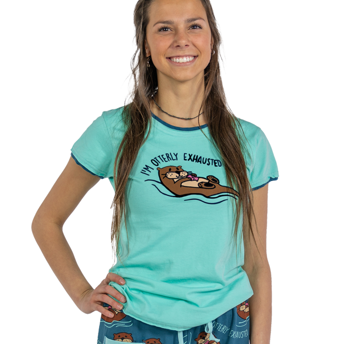 Otterly Exhausted Women's Fitted Tee
