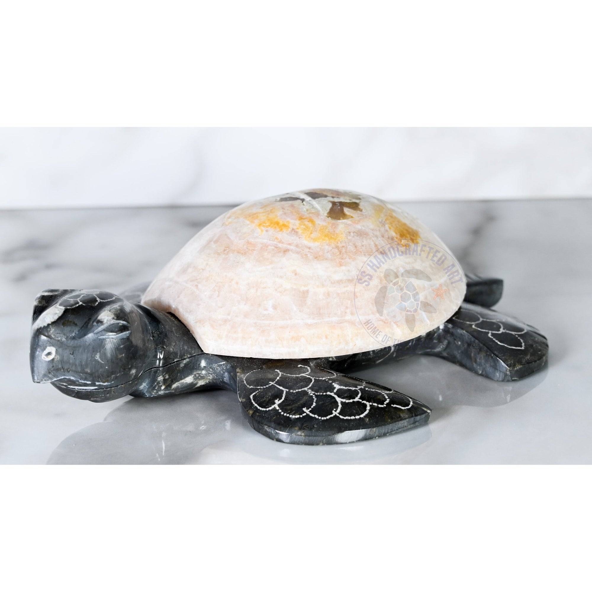 Marble 4in Turtle Figurine