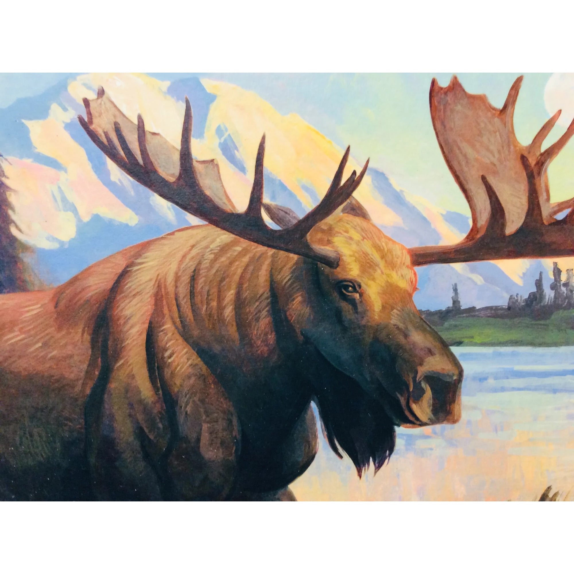 Denali Moose - Wood Block by artist Francois Girard