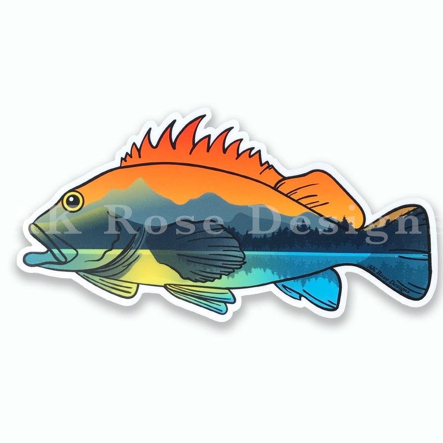 Sunset Rockfish Sticker