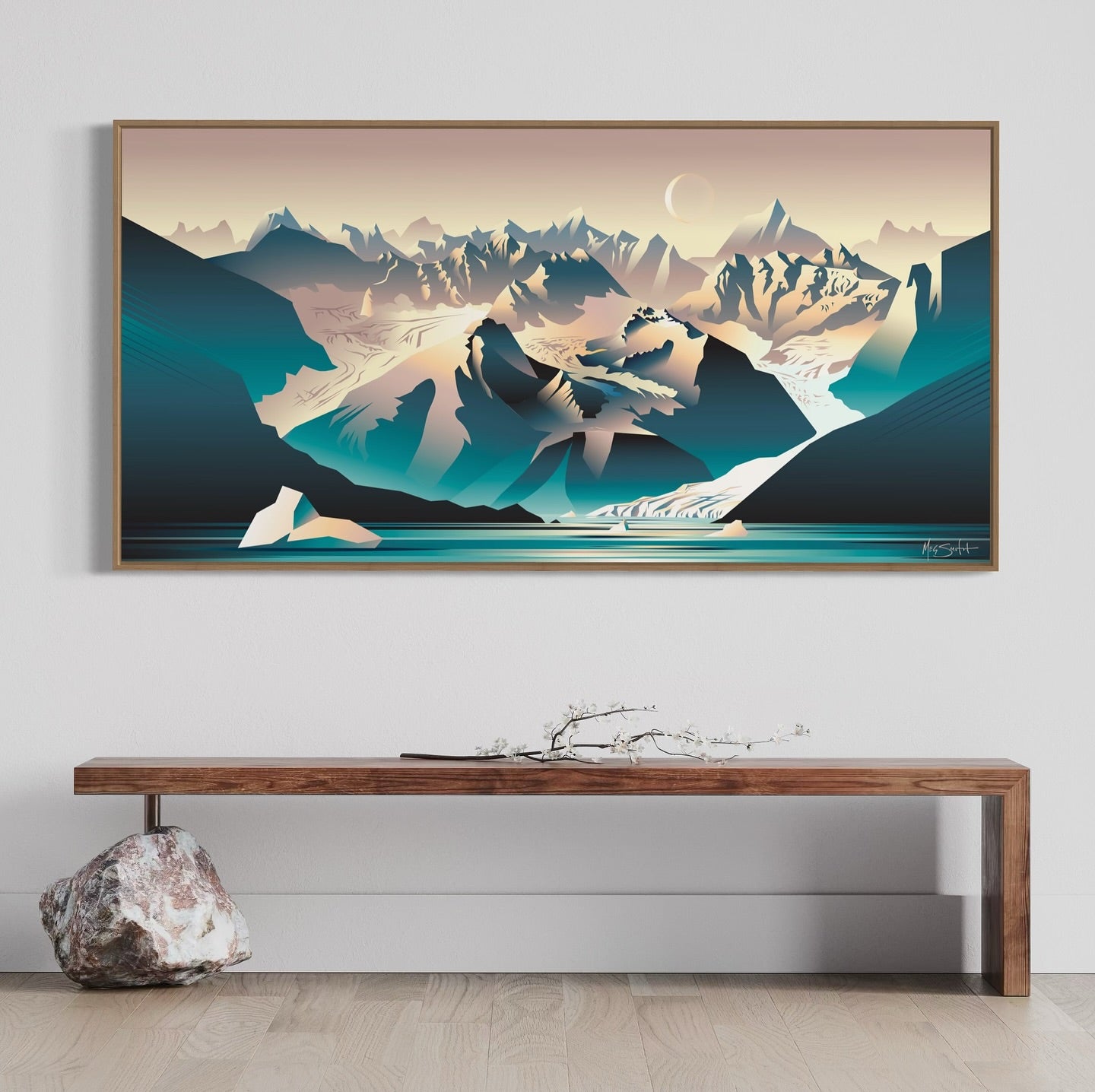Serene Framed Canvas Print