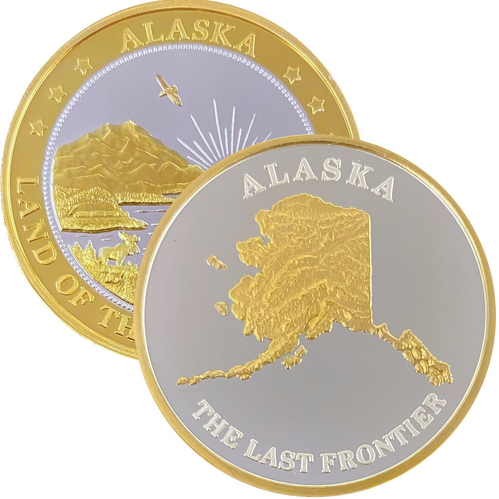 Alaska Map Medallion
