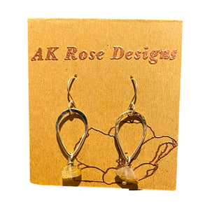 Gold Quartz Earrings