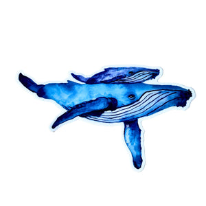 Mama and Baby Humpback Sticker