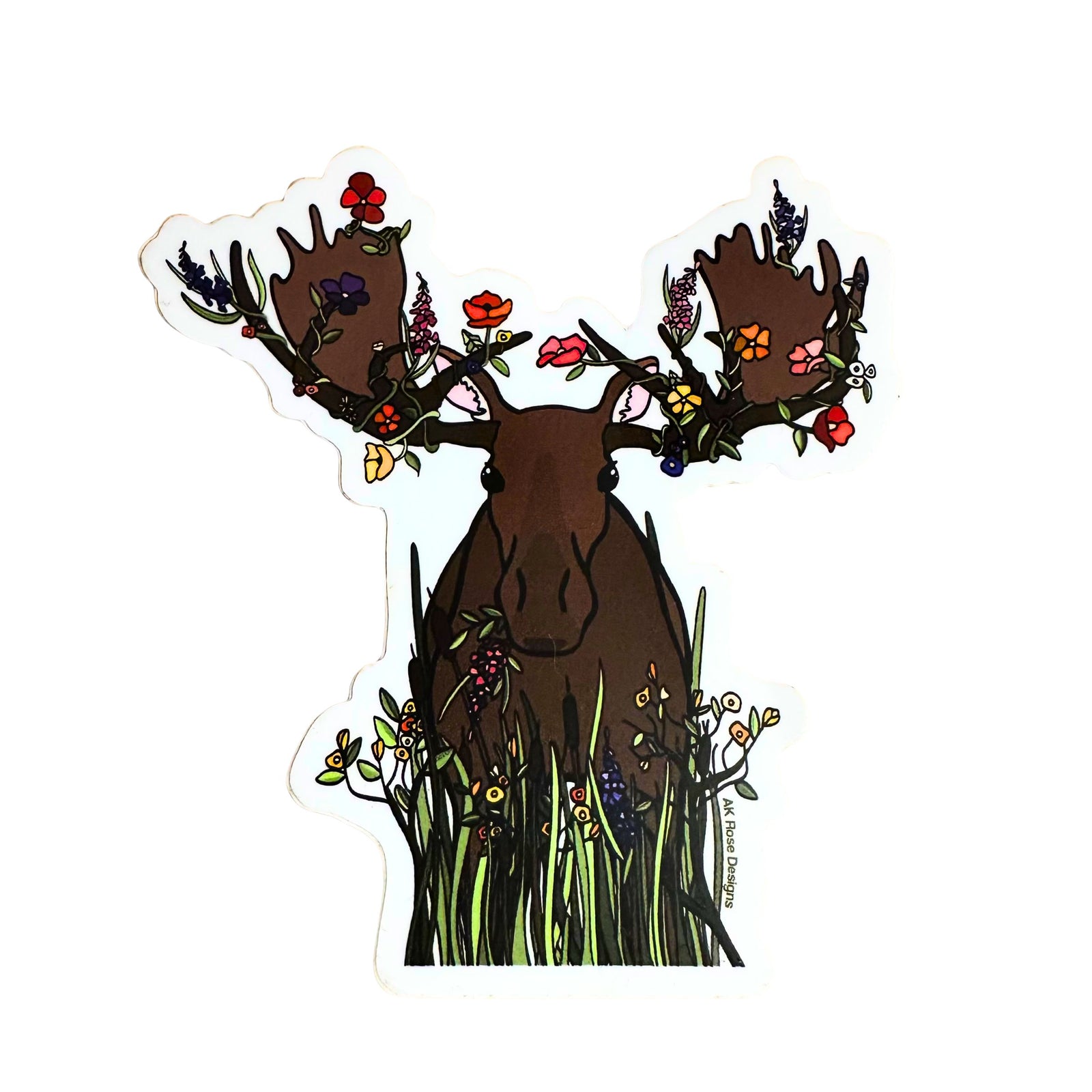 Spring Moose Sticker