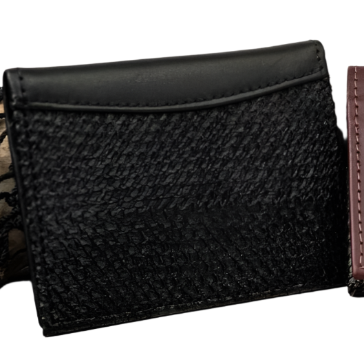 Salmon Leather 3 Pocket Credit Card Holder