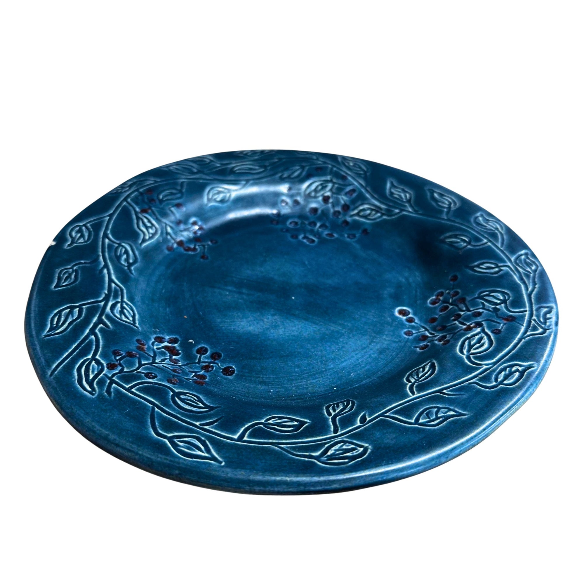 Ceramic Berries and Leaves Plates