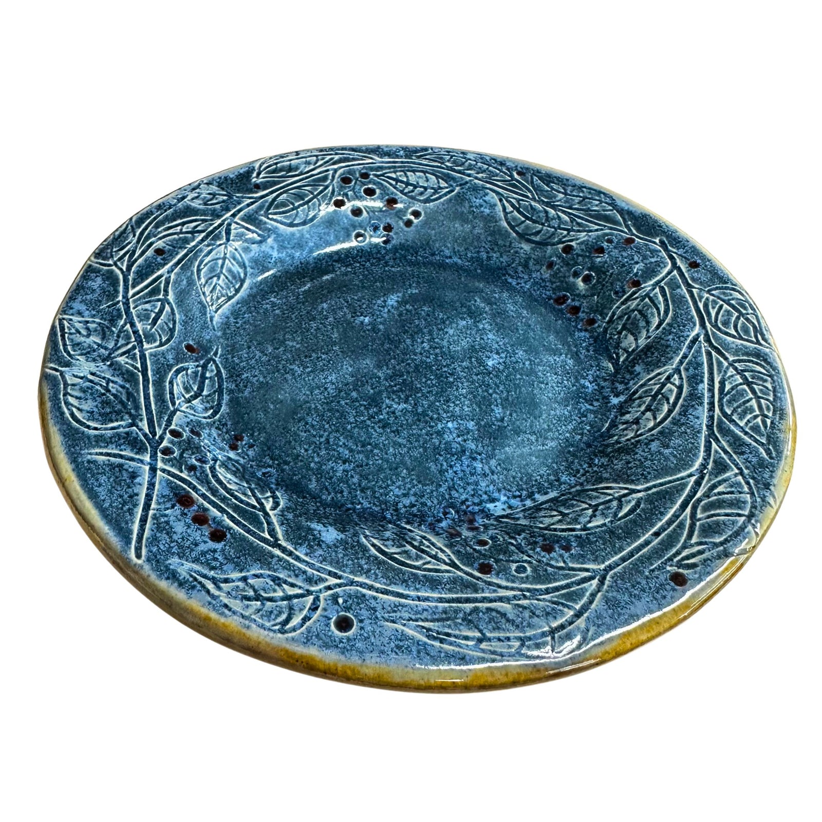 Ceramic Berries and Leaves Plates