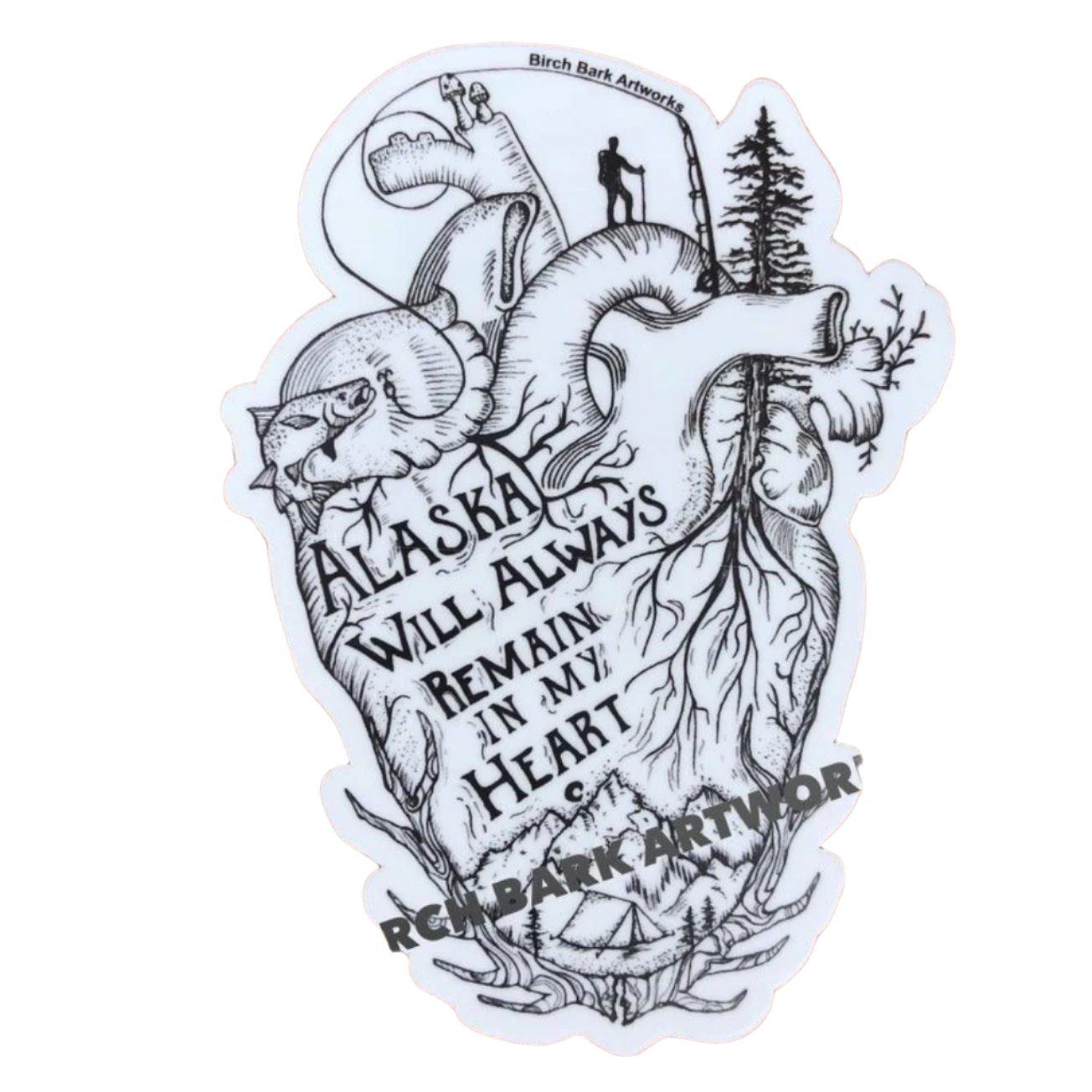 Alaska Heart Sticker