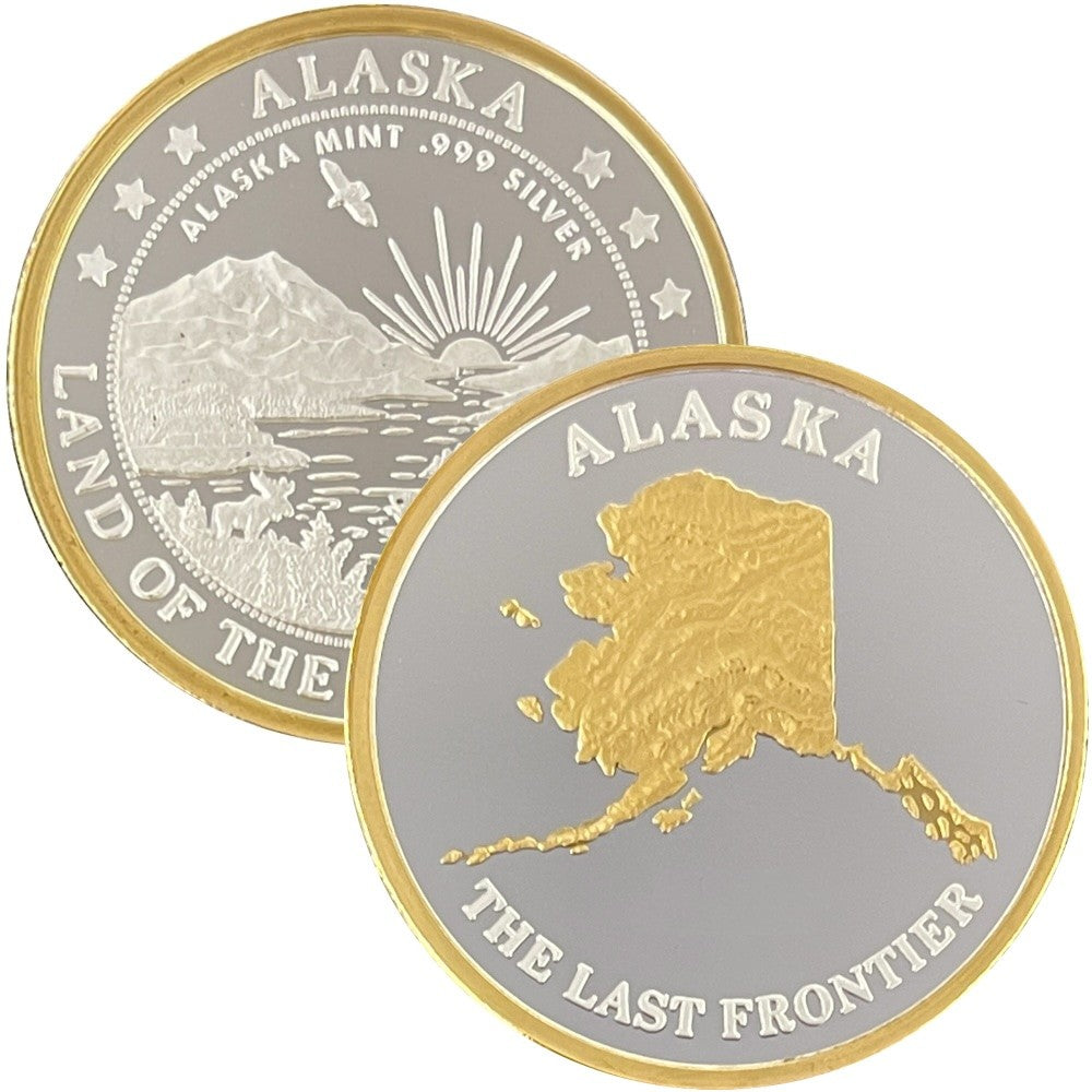 Alaska Map Medallion