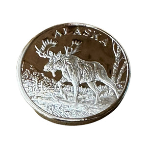 Bull Moose Silver Plated Medallion