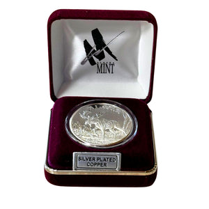 Bull Moose Silver Plated Medallion