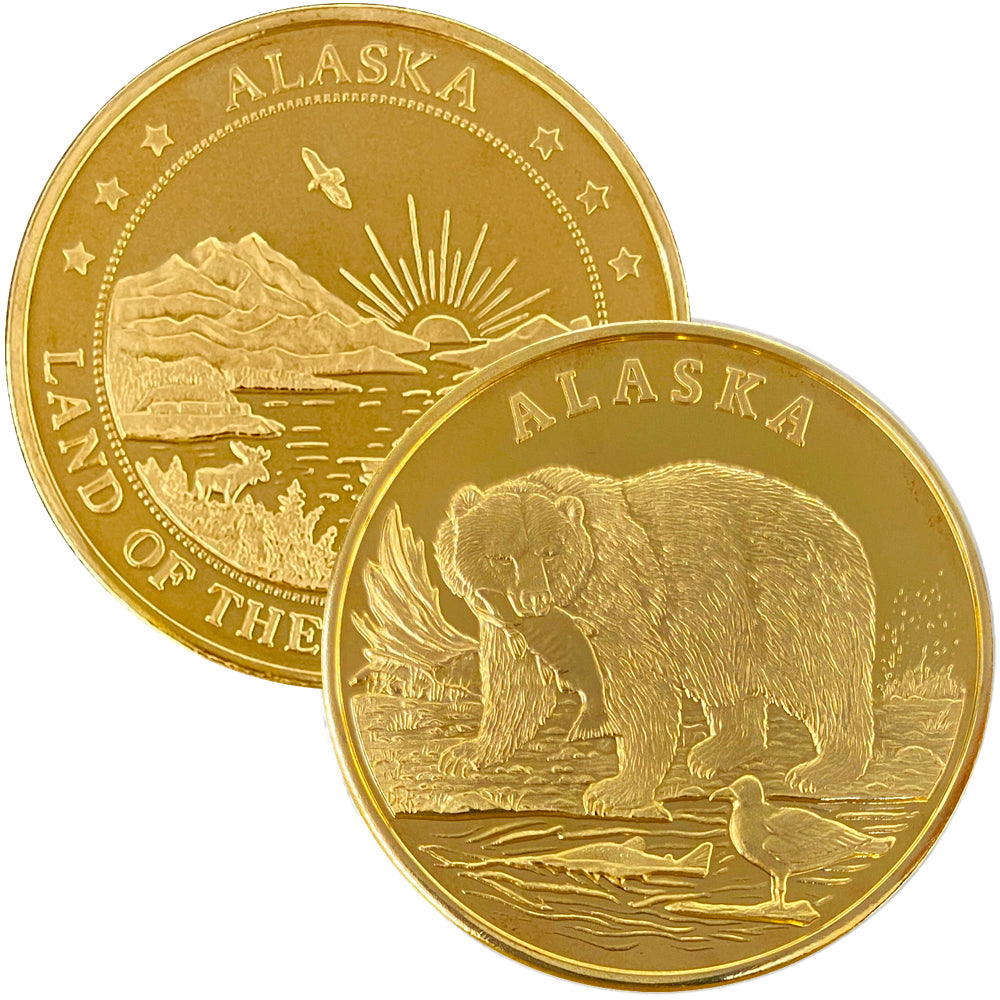 Grizzly Bear Bronze Medallion