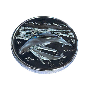 Humpback Whale Silver Plated Medallion