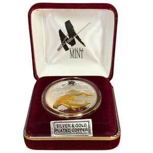 Humpback Whale Silver Plated Medallion