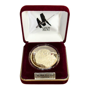 Otter with Starfish Silver Plated Medallion