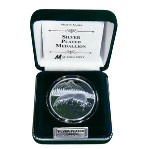Whale Tail Silver Plated Medallion
