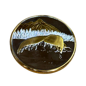 Whale Tail Silver Plated Medallion