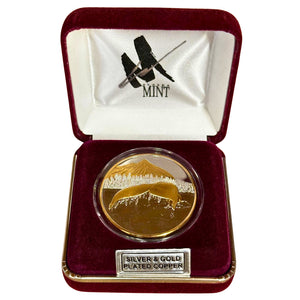 Whale Tail Silver Plated Medallion