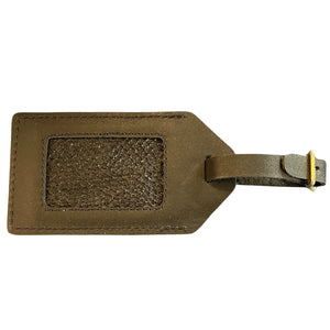 Salmon Leather Luggage Tag