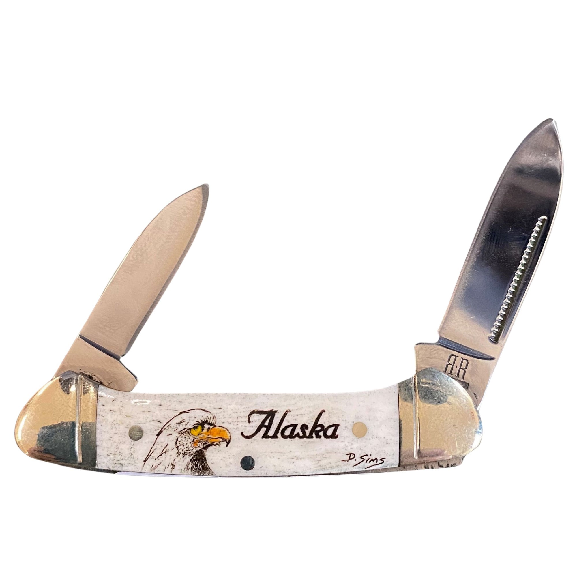 Alaska Mini Scrimshaw 2.75 inch Knife