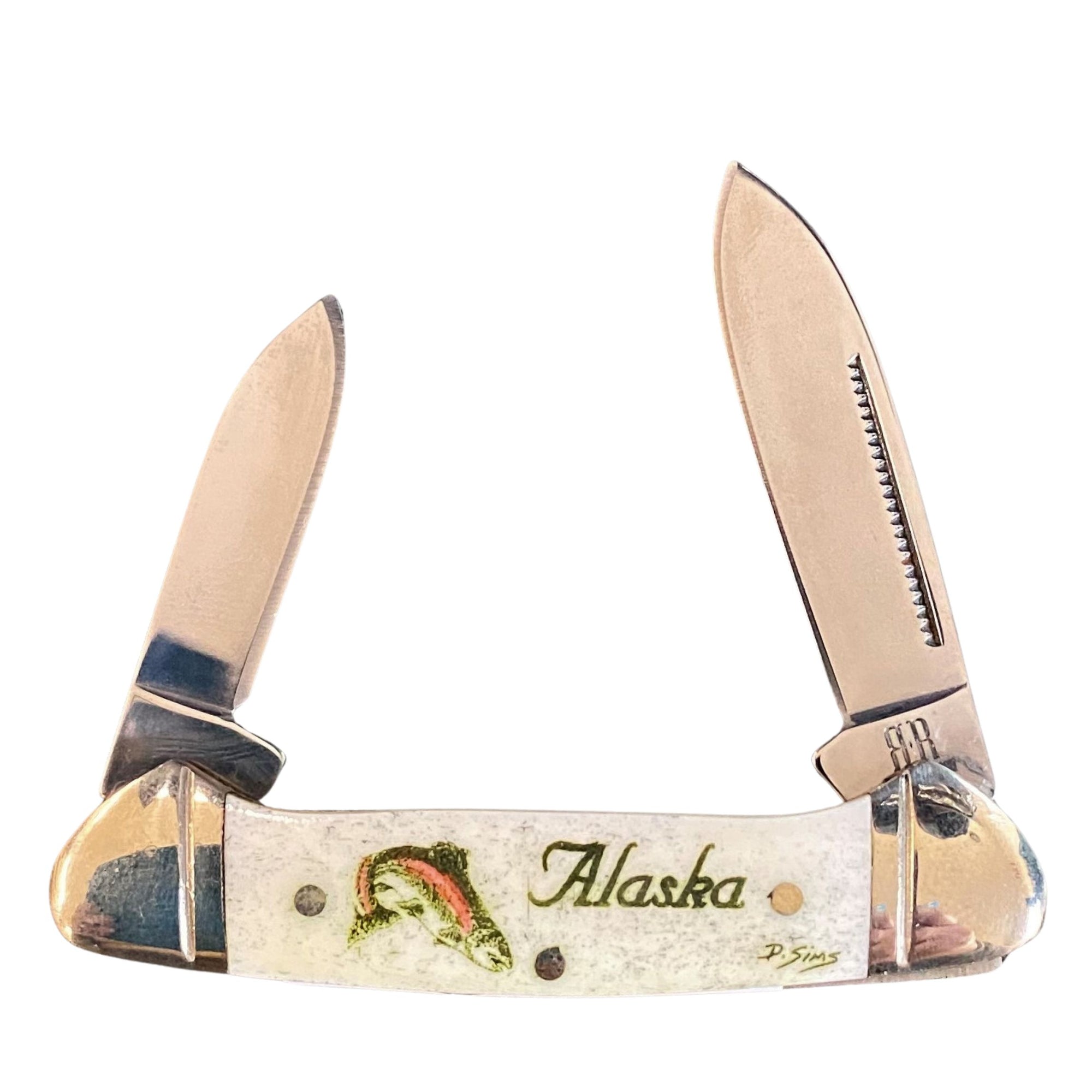 Alaska Mini Scrimshaw 2.75 inch Knife