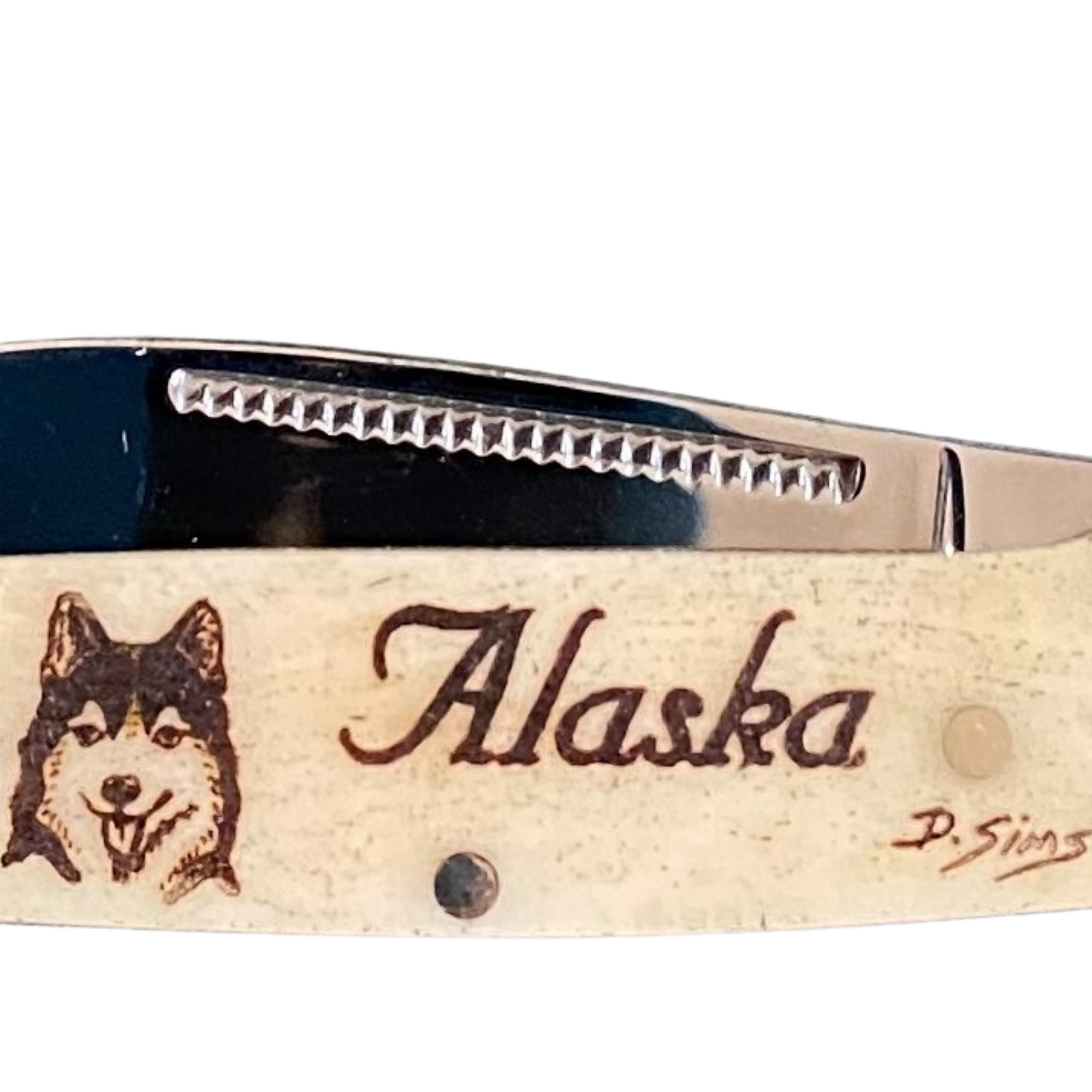 Alaska Mini Scrimshaw 2.75 inch Knife