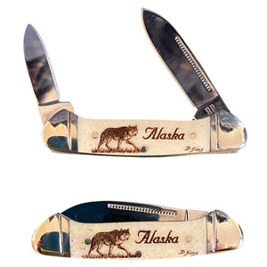 Alaska Mini Scrimshaw 2.75 inch Knife