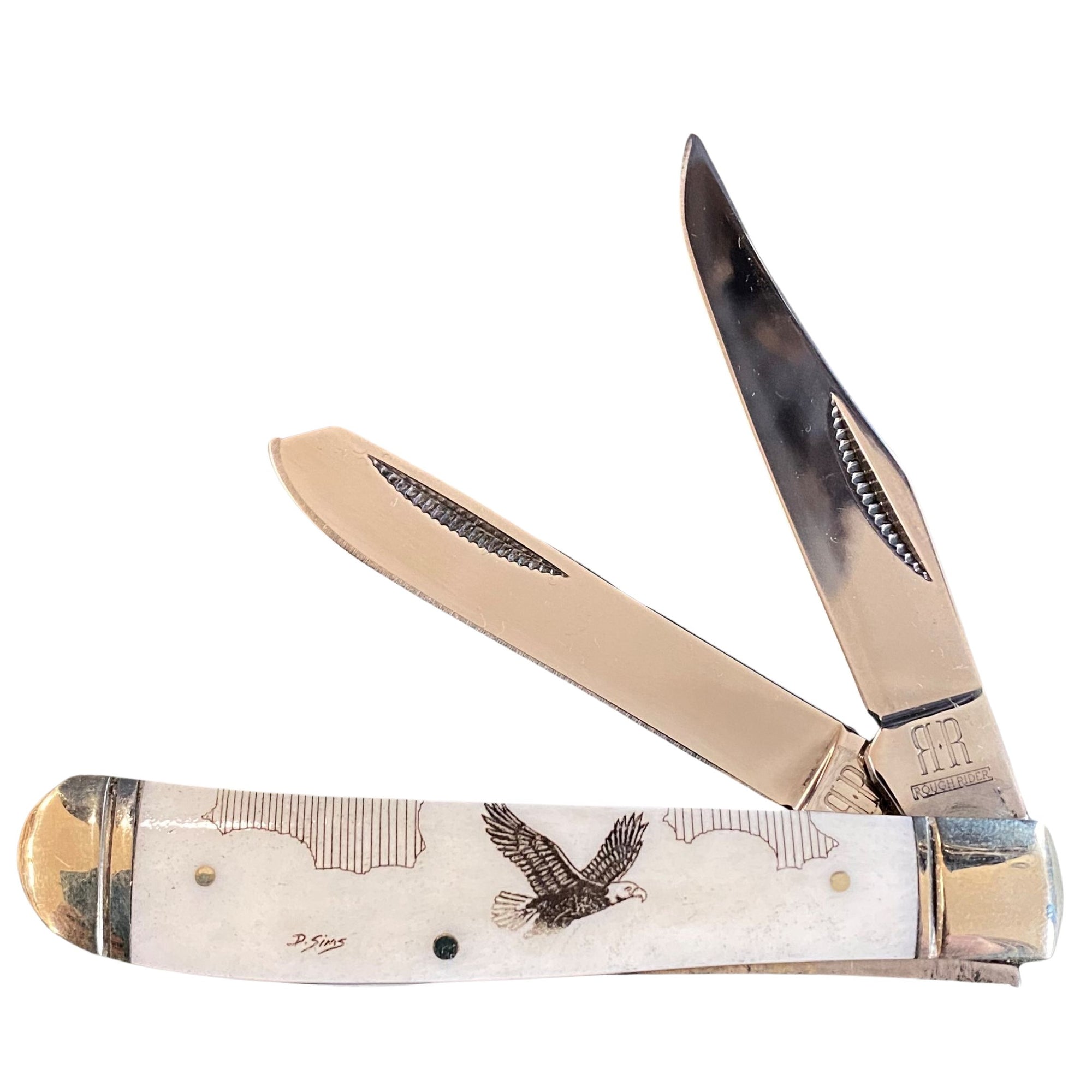Black Scrimshaw 3.5 inch Knife