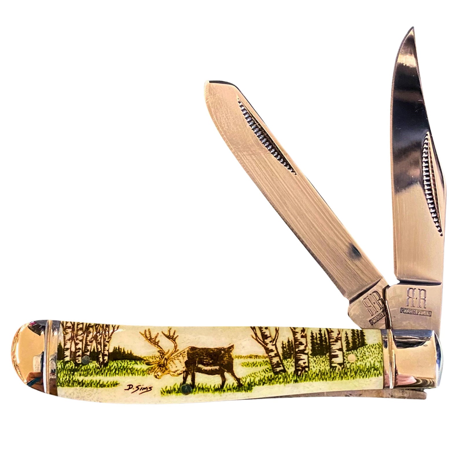 Color Scrimshaw 3.5 inch Knife