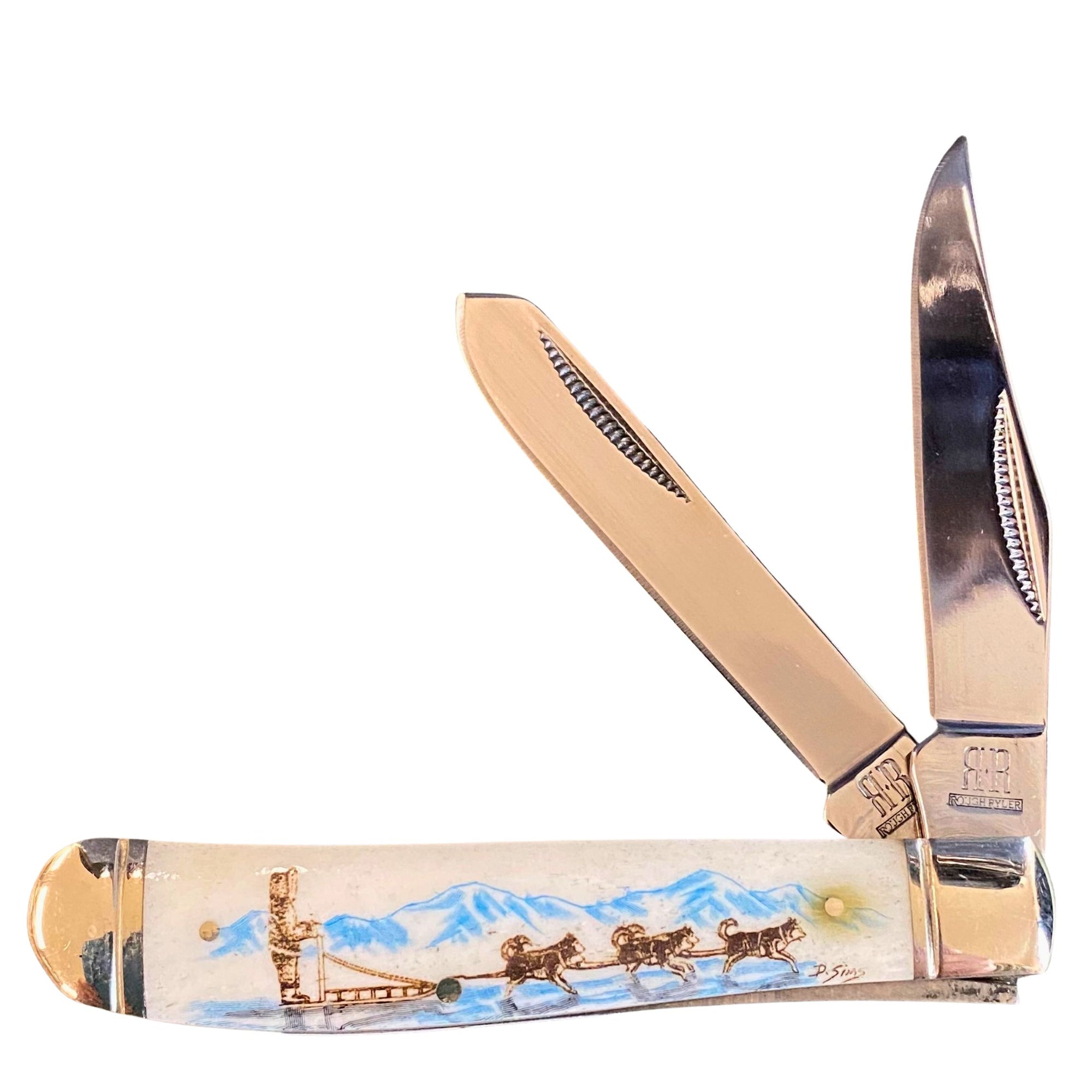 Color Scrimshaw 3.5 inch Knife
