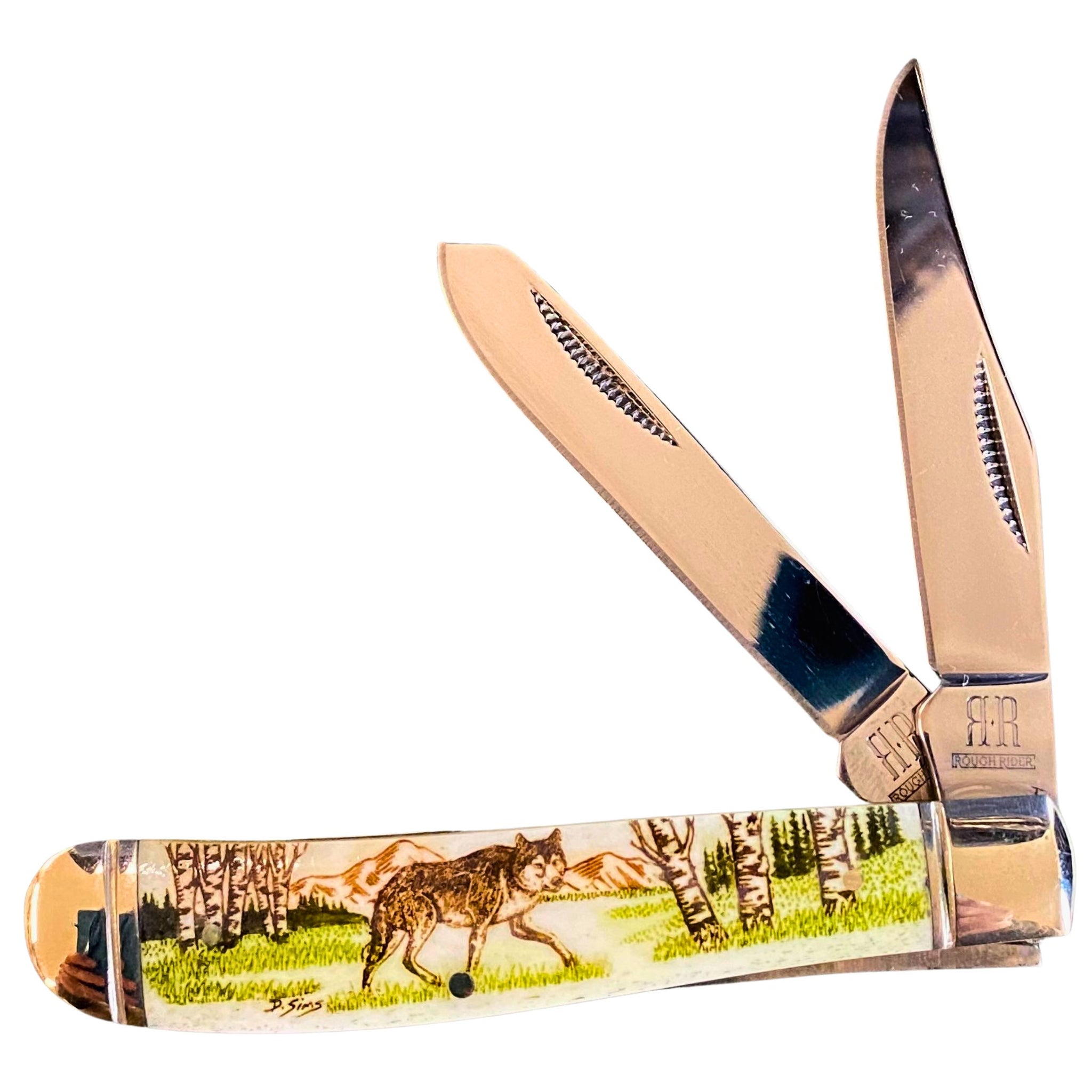 Color Scrimshaw 3.5 inch Knife - Forests, Tides, and Treasures
