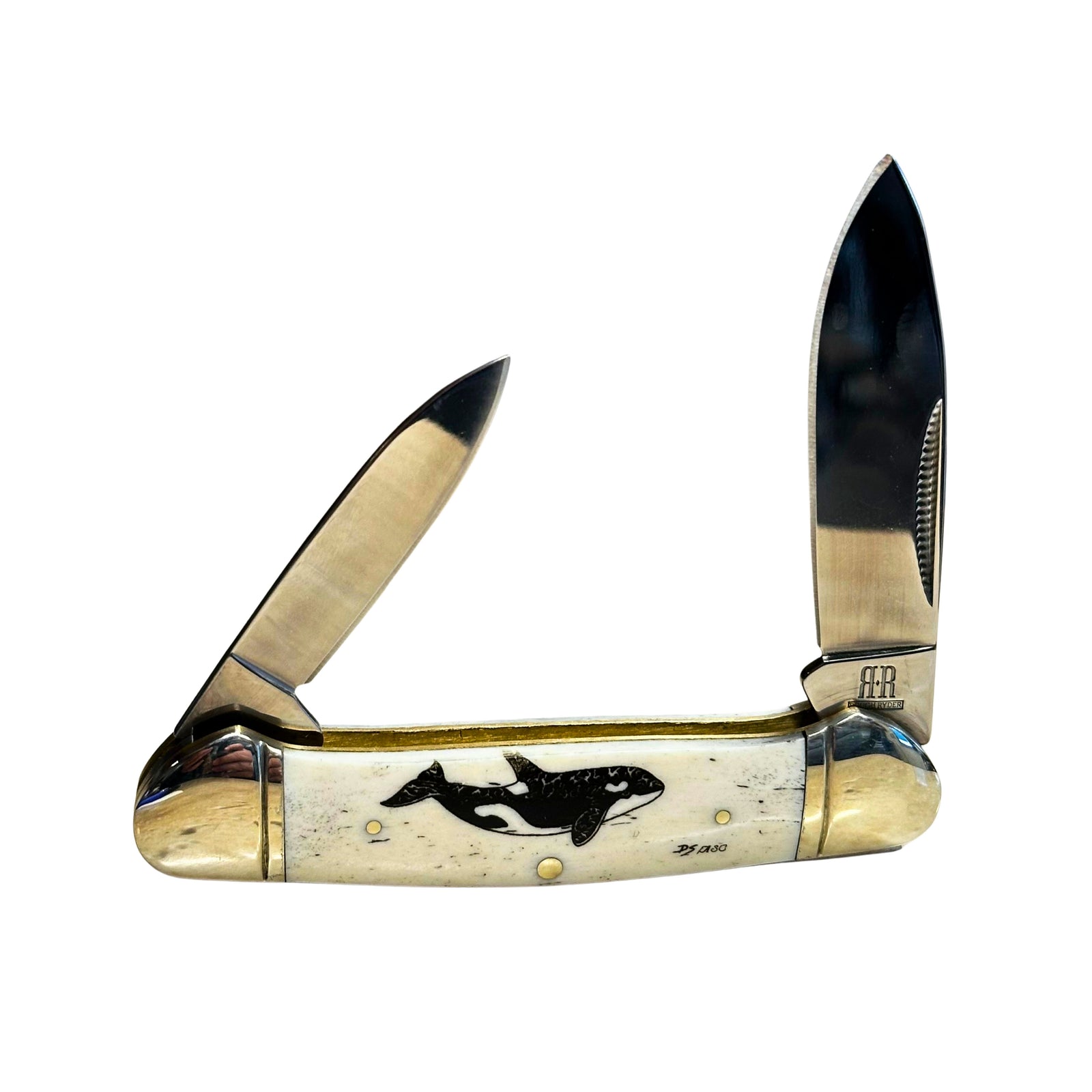 Lock Back Scrimshaw Knife 3.75 inches