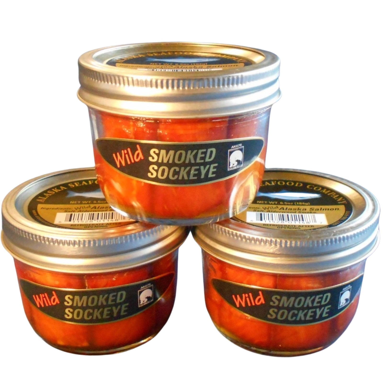 Smoked Sockeye Salmon 6.5 oz Glass Jar