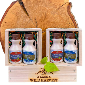 Blueberry and Raspberry Rhubarb Syrup Crate