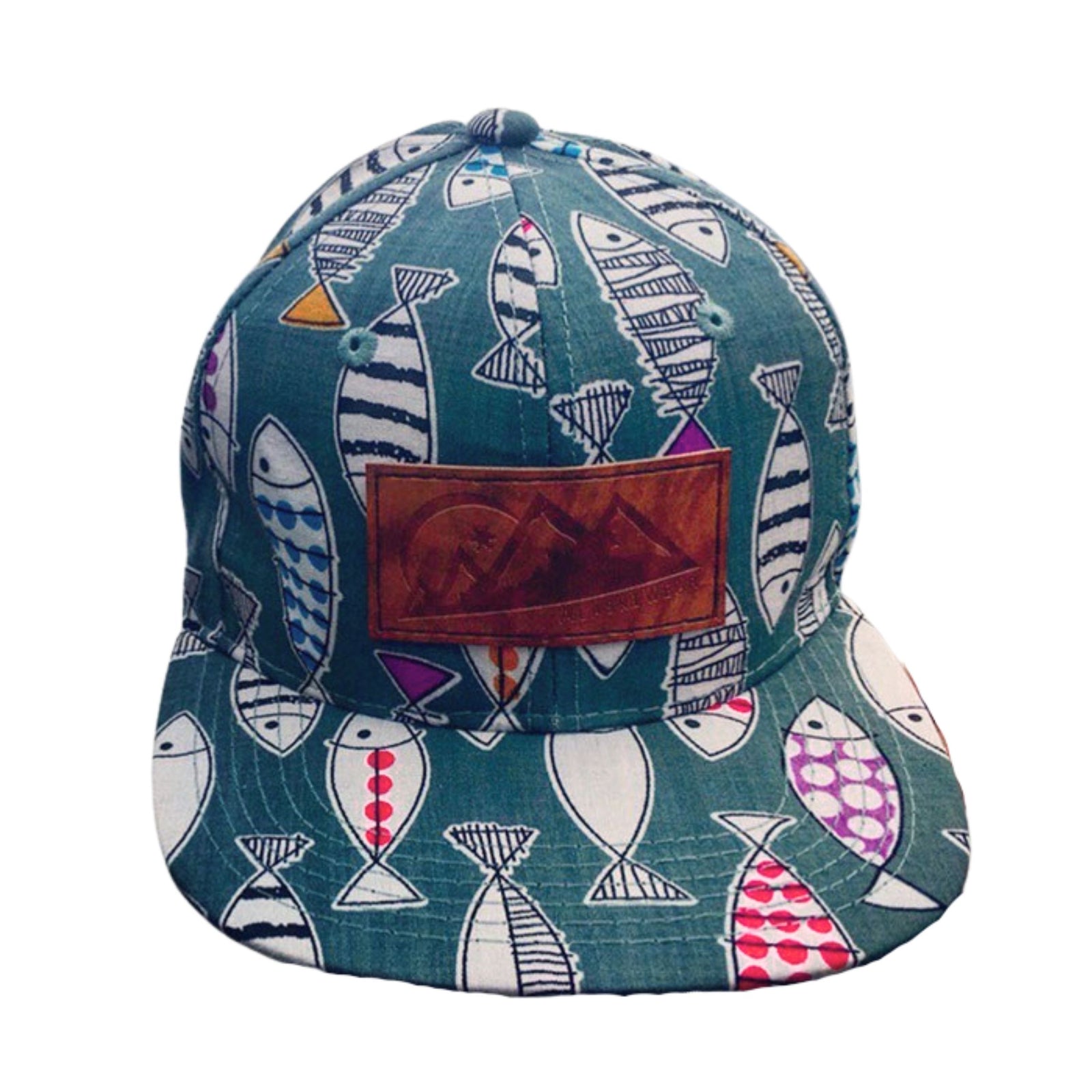 Youth Baseball Hat - Green Fish