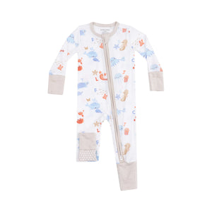 Coastal ABC's Two Way Zipper Romper
