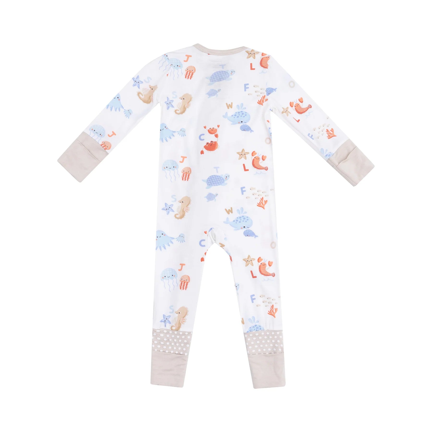 Coastal ABC's Two Way Zipper Romper