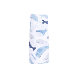 Blue Whales Swaddle Blanket