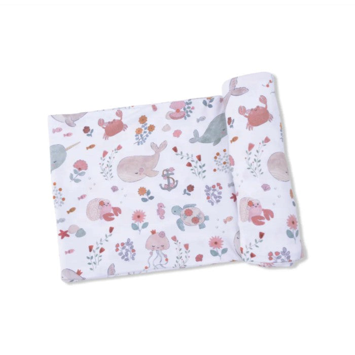 Garden Sea Creatures Swaddle Blanket